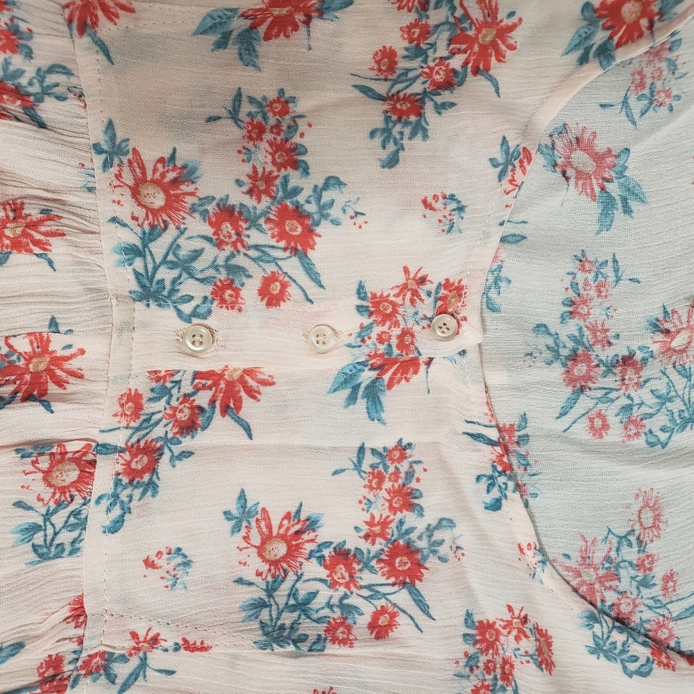 Large floral print dress